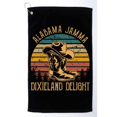 Alabama Jamma Dixieland Delight Cowboy Hat And Boots Golf Towel