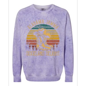 Alabama Jamma Dixieland Delight Graphic Cowboy Hat And Boots Colorblast Crewneck Sweatshirt