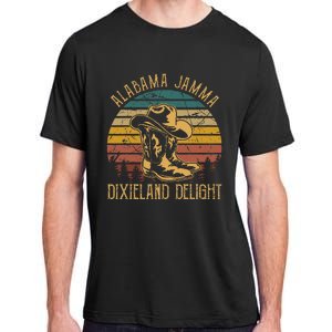 Alabama Jamma Dixieland Delight Graphic Cowboy Hat And Boots Adult ChromaSoft Performance T-Shirt