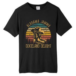 Alabama Jamma Dixieland Delight Graphic Cowboy Hat And Boots Tall Fusion ChromaSoft Performance T-Shirt