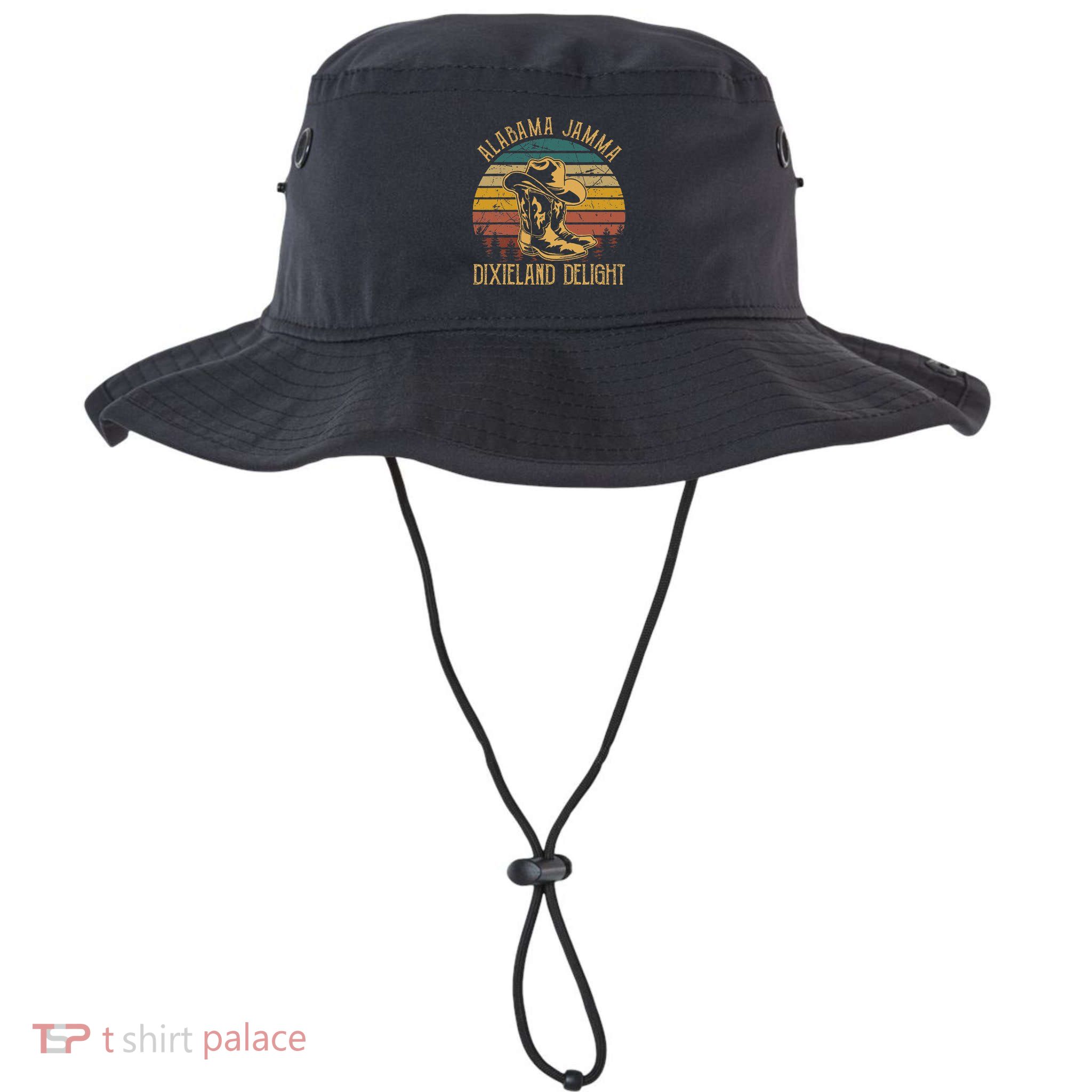 Alabama Jamma Dixieland Delight Graphic Cowboy Hat And Boots Bucket Hat