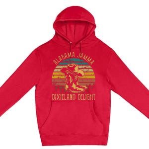 Alabama Jamma Dixieland Delight Graphic Cowboy Hat And Boots Premium Pullover Hoodie