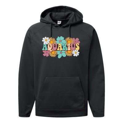 Astrology January February Birthday Zodiac sign Aquarius Performance Fleece Hoodie