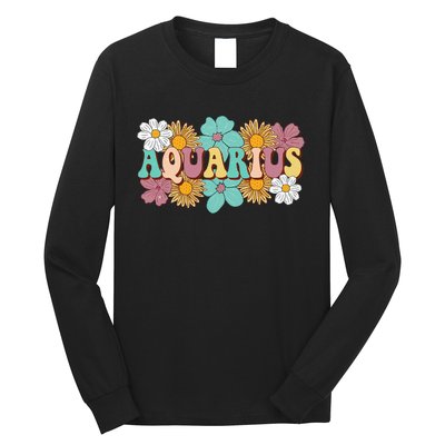 Astrology January February Birthday Zodiac sign Aquarius Long Sleeve Shirt