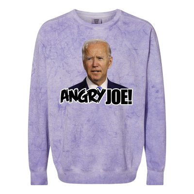 Angry Joe! Funny Biden Colorblast Crewneck Sweatshirt