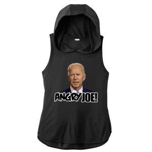 Angry Joe! Funny Biden Ladies PosiCharge Tri-Blend Wicking Draft Hoodie Tank