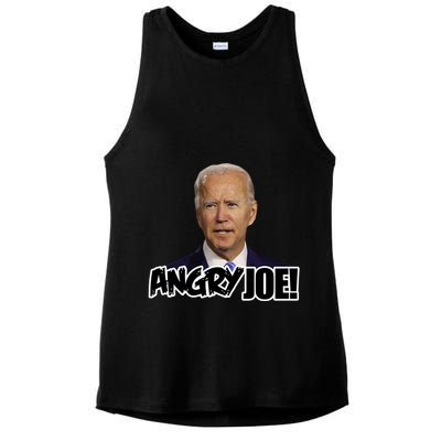 Angry Joe! Funny Biden Ladies PosiCharge Tri-Blend Wicking Tank