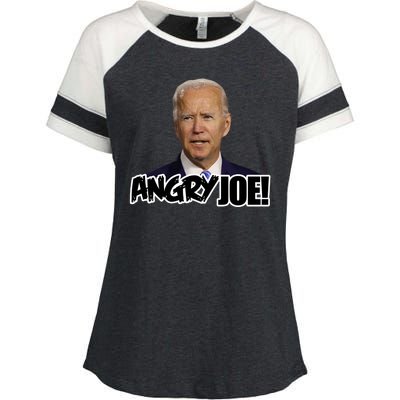 Angry Joe! Funny Biden Enza Ladies Jersey Colorblock Tee