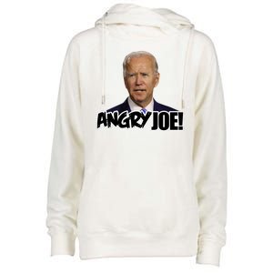 Angry Joe! Funny Biden Womens Funnel Neck Pullover Hood