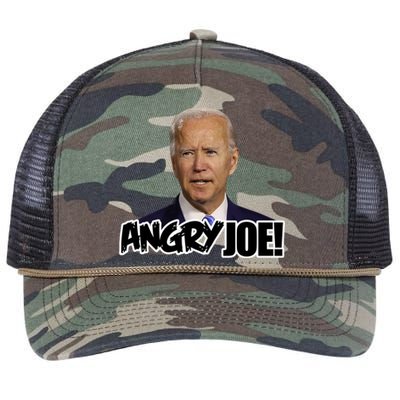 Angry Joe! Funny Biden Retro Rope Trucker Hat Cap