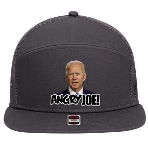 Angry Joe! Funny Biden 7 Panel Mesh Trucker Snapback Hat