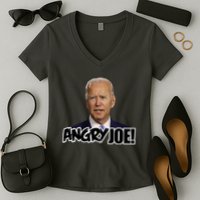 Angry Joe! Funny Biden Women's V-Neck T-Shirt