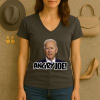 Angry Joe! Funny Biden Women's V-Neck T-Shirt