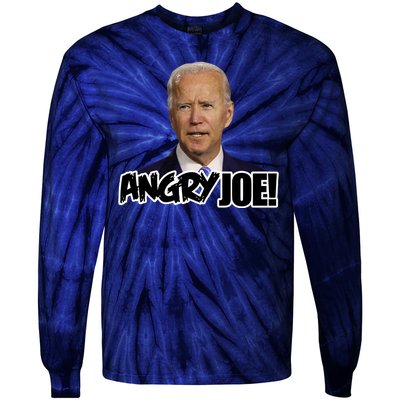 Angry Joe! Funny Biden Tie-Dye Long Sleeve Shirt