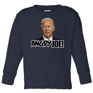 Angry Joe! Funny Biden Toddler Long Sleeve Shirt