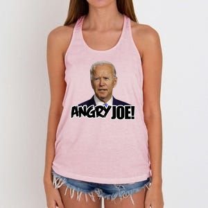 Angry Joe! Funny Biden Women's Knotted Racerback Tank