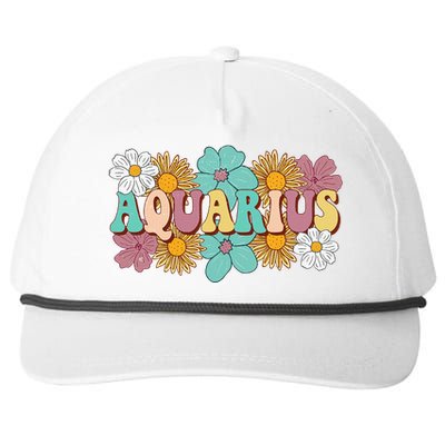 Astrology January February Birthday Zodiac sign Aquarius Snapback Five-Panel Rope Hat