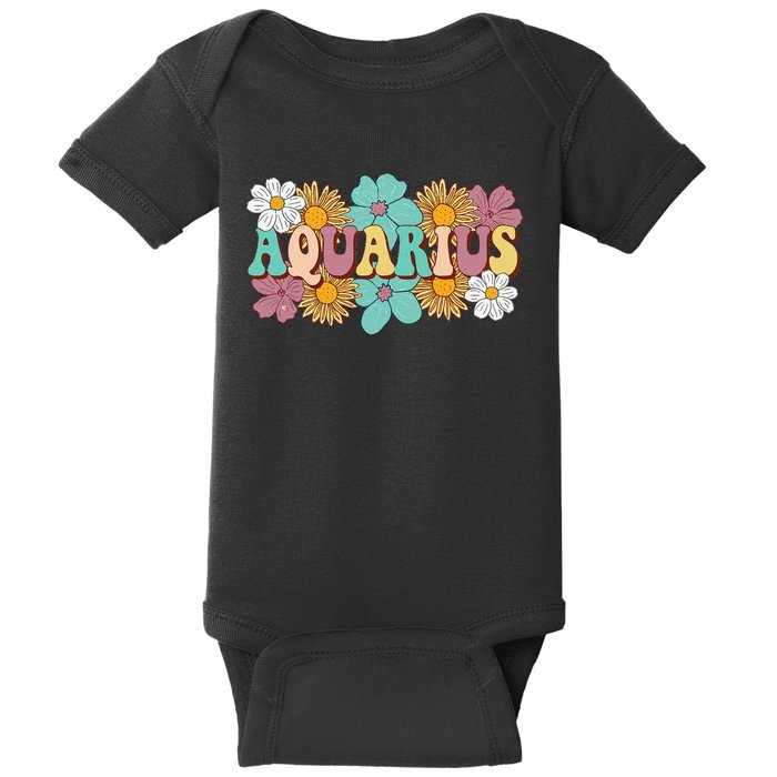 Astrology January February Birthday Zodiac sign Aquarius Baby Bodysuit