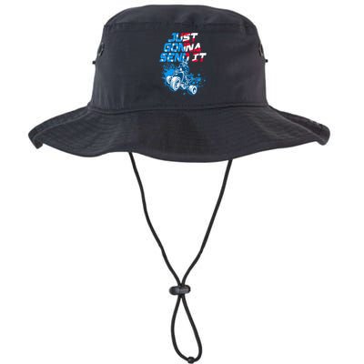 ATV Just Gonna Send It Funny Quad Bike USA Flag Legacy Cool Fit Booney Bucket Hat