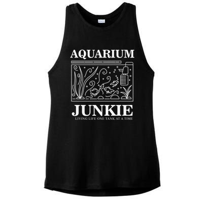 Aquarium Junkie Gift Aquarist Tank Fish Keeping Lover Meaningful Gift Ladies PosiCharge Tri-Blend Wicking Tank