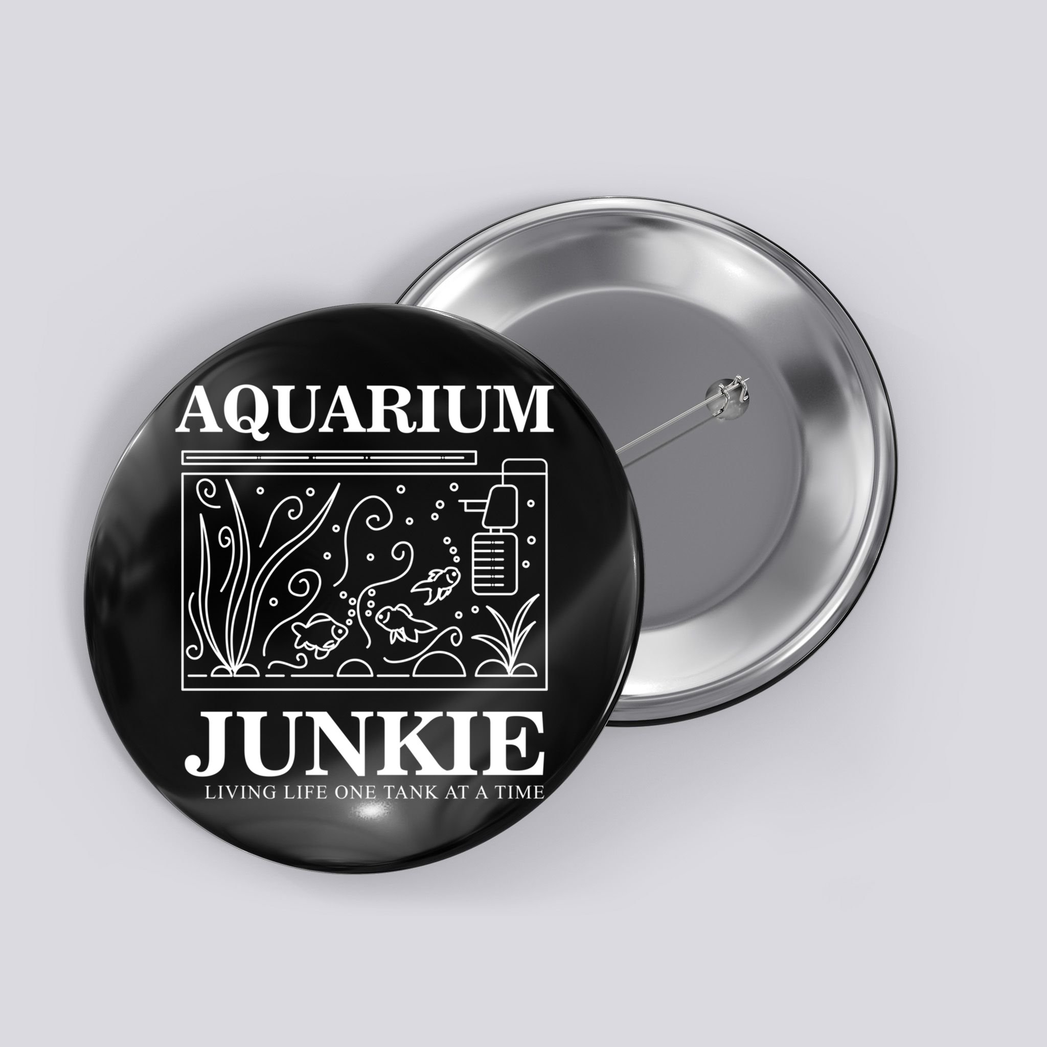 Aquarium Junkie Gift Aquarist Tank Fish Keeping Lover Meaningful Gift Button