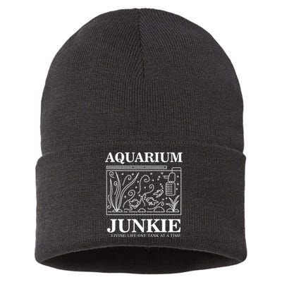 Aquarium Junkie Gift Aquarist Tank Fish Keeping Lover Meaningful Gift Sustainable Knit Beanie