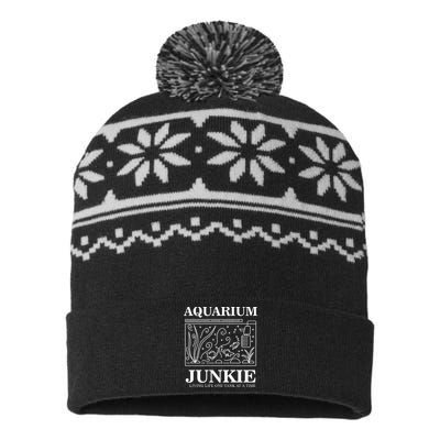 Aquarium Junkie Gift Aquarist Tank Fish Keeping Lover Meaningful Gift USA-Made Snowflake Beanie