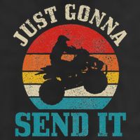 Atv Just Gonna Send It 4 Wheeler Quad Bike Vintage Funny Hat