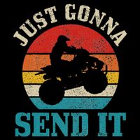 Atv Just Gonna Send It 4 Wheeler Quad Bike Vintage Funny Visor