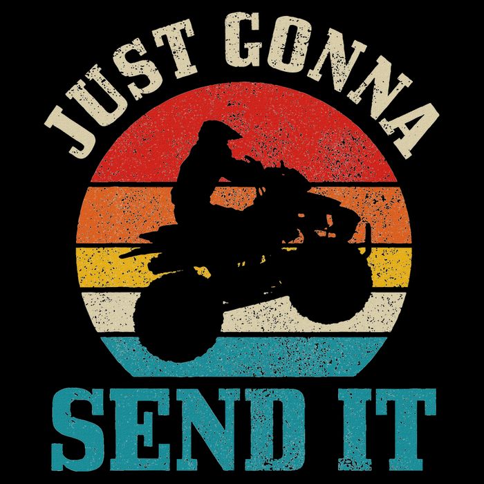 Atv Just Gonna Send It 4 Wheeler Quad Bike Vintage Funny Visor