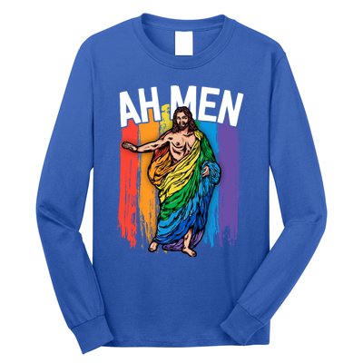 Ah Jesus Gift Funny Lgbtq Funny Gift Funny Gift Rainbow Gift Long Sleeve Shirt