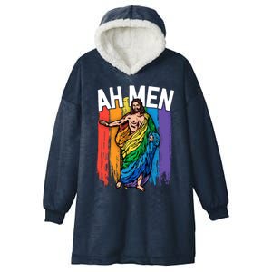 Ah Jesus Gift Funny Lgbtq Funny Gift Funny Gift Rainbow Gift Hooded Wearable Blanket