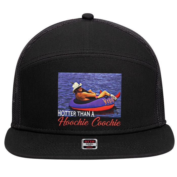 Alan Jackson Hotter Than A Hoochie Coochie Chattahoochee 7 Panel Mesh Trucker Snapback Hat