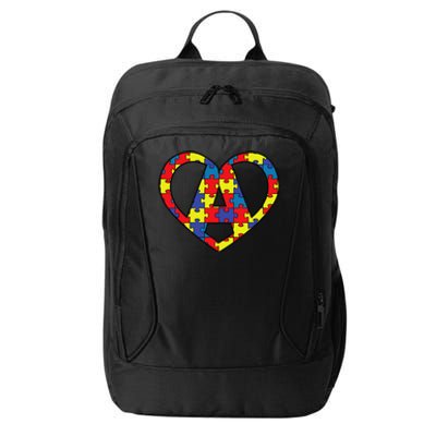 AUTISM JIGSAW HEART ASD Asperger's Autistic City Backpack