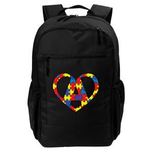 AUTISM JIGSAW HEART ASD Asperger's Autistic Daily Commute Backpack