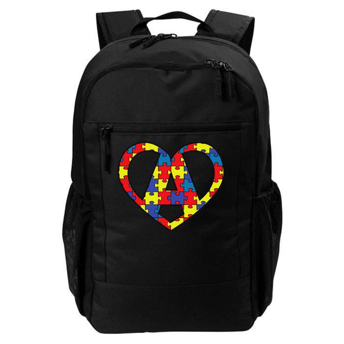 AUTISM JIGSAW HEART ASD Asperger's Autistic Daily Commute Backpack