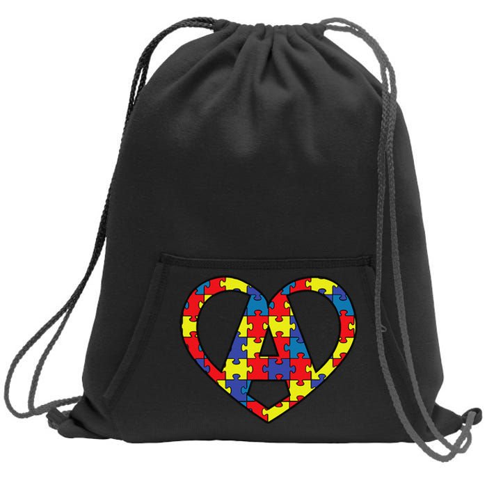 AUTISM JIGSAW HEART ASD Asperger's Autistic Sweatshirt Cinch Pack Bag