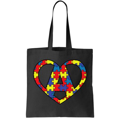 AUTISM JIGSAW HEART ASD Asperger's Autistic Tote Bag