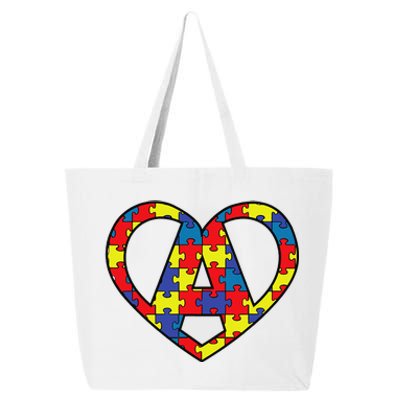 AUTISM JIGSAW HEART ASD Asperger's Autistic 25L Jumbo Tote