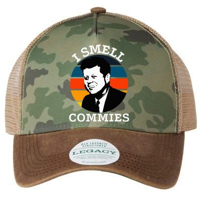 American Jfk I Smell Commies Political Humor Gift Legacy Tie Dye Trucker Hat