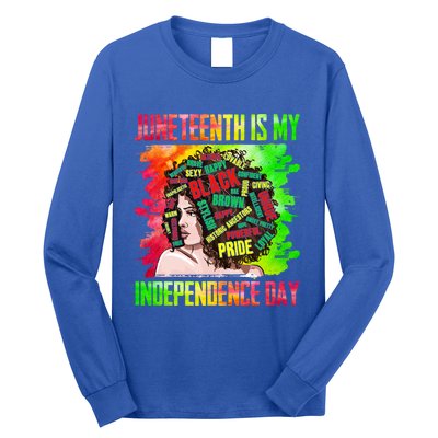 African Juneteenth Is My Independence Blm Black History Gift Long Sleeve Shirt