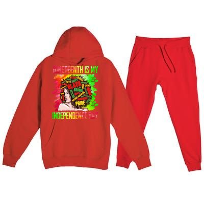 African Juneteenth Is My Independence Blm Black History Gift Premium Hooded Sweatsuit Set