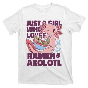 Axolotl Japanese Just a  who loves Ra and Axolotl  T-Shirt