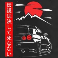 Automotive Jdm Legend Tuning Car 34 Japan 7 Panel Mesh Trucker Snapback Hat