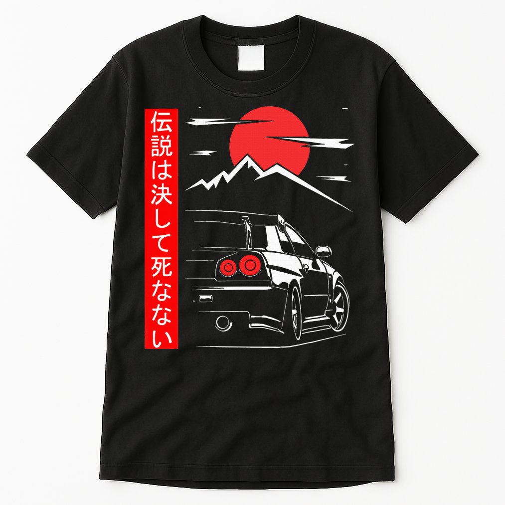 Automotive Jdm Legend Tuning Car 34 Japan Tall T-Shirt