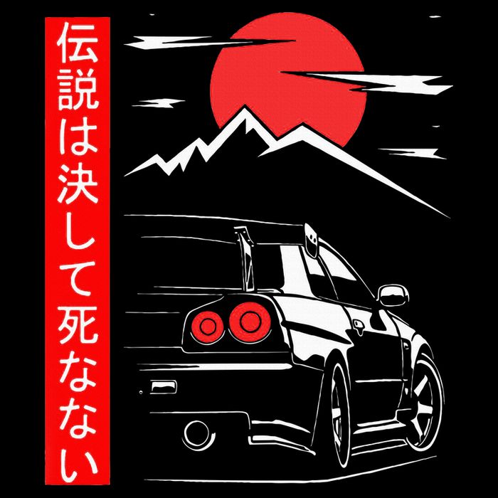 Automotive Jdm Legend Tuning Car 34 Japan Tall T-Shirt