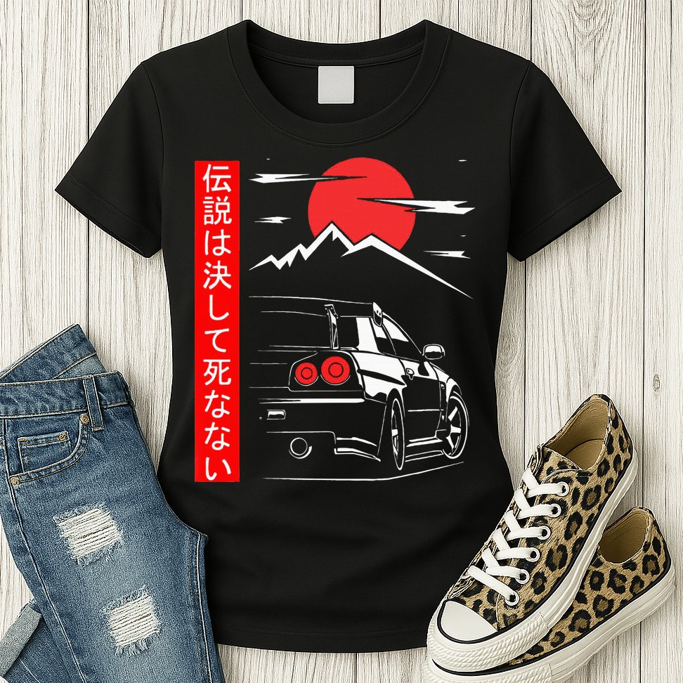 Automotive Jdm Legend Tuning Car 34 Japan Womens T-Shirt