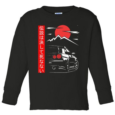 Automotive JDM Legend Tuning Car 34 Japan Toddler Long Sleeve Shirt