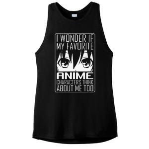 Anime Japanese Manga Kawaii I wonder if Anime Characters Me  Ladies PosiCharge Tri-Blend Wicking Tank