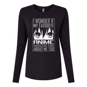 Anime Japanese Manga Kawaii I wonder if Anime Characters Me  Womens Cotton Relaxed Long Sleeve T-Shirt